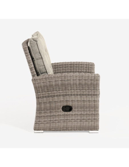 Fauteuil de terrasse inclinable Monaco Tan - Paquet de 2 unites