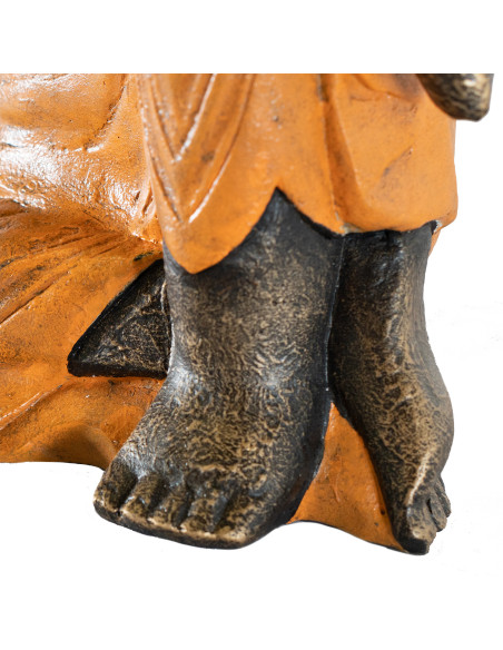 Figure de Bouddha au repos orange