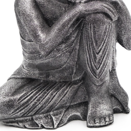 Figura buda descansando color plata