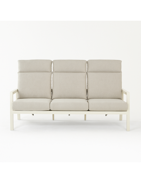Sofa de jardin 3 plazas color crema