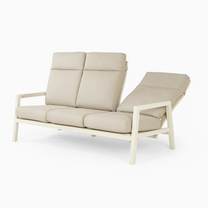 Sofa de jardin 3 plazas color crema
