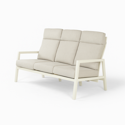 Sofa de jardin 3 plazas color crema