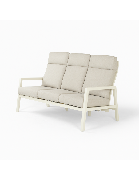 Sofa de jardin 3 plazas color crema