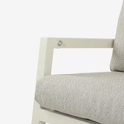 Sofa de jardin 3 plazas color crema