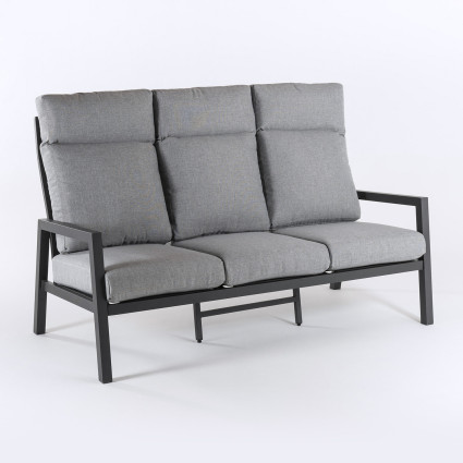Sofa reclinavel para uso exterior 3 lugares antracite