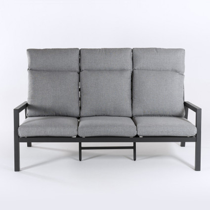 Sofa reclinavel para uso exterior 3 lugares antracite