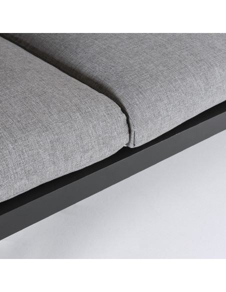 Sofa reclinavel para uso exterior 3 lugares antracite