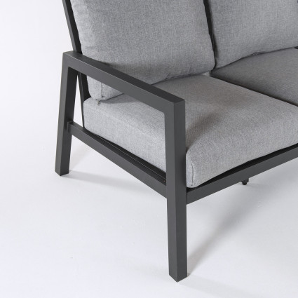 Sofa reclinavel para uso exterior 3 lugares antracite