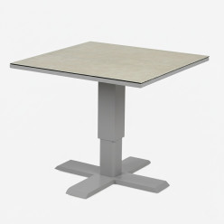 Table exterieure 80X80 cm gris terre