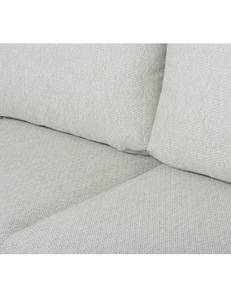 Canape en aluminium 3 places pour jardin gris terre