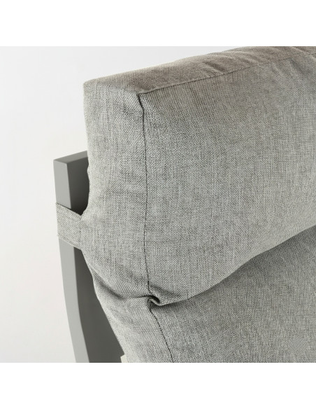 Poltrona reclinavel de aluminio como cinza terra