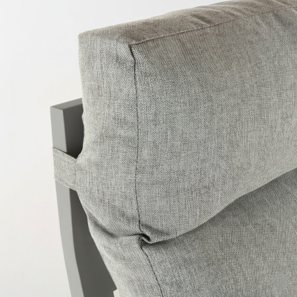 Fauteuil de jardin inclinable gris terre Como - Pack 2 unites