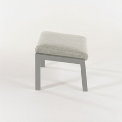 Repose-pieds de jardin gris terre 2