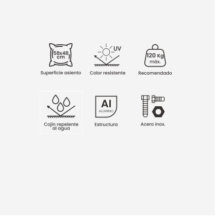 Repose-pieds de jardin gris terre