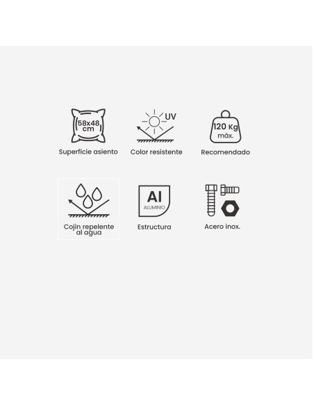 Repose-pieds de jardin gris terre