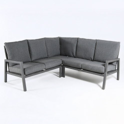 Canape d'angle de jardin Lugano 2 + 2 Anthracite
