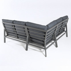 Canape d'angle de jardin Lugano 2 + 2 Anthracite 2