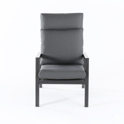 Fauteuil d'exterieur inclinable anthracite avec style relax 2