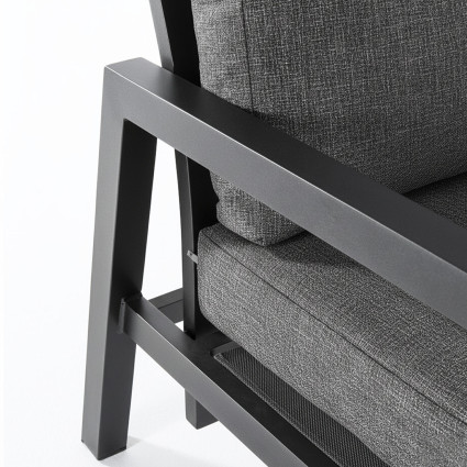 Cadeirao de exterior reclinavel antracite com estilo relax