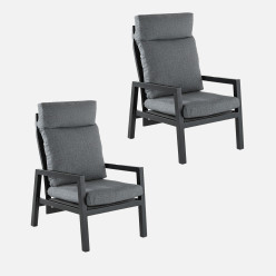 Fauteuil relax d'exterieur inclinable Anthracite 2