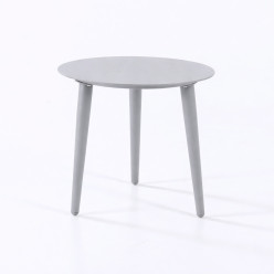 Table auxiliaire en aluminium pour jardin de 50 cm de couleur gris terre