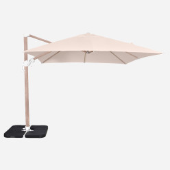 Parasol pendule de terrasse de 300X300 cm en couleur sable