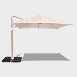Parasol pendule de terrasse de 300X300 cm en couleur sable 2