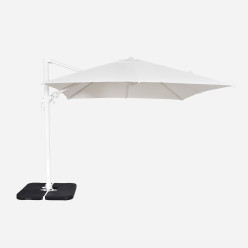 Parasol de terrasse pendule de 300X300 cm de couleur blanche
