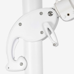 Parasol de terrasse pendule de 300X300 cm de couleur blanche 2