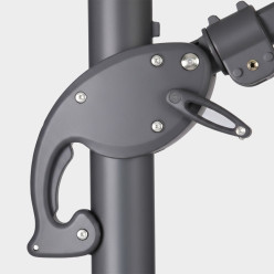 300X300 cm parasol de pendule exterieur couleur naturelle 2