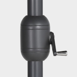 270cm parasol de terraco redondo cor natural 2