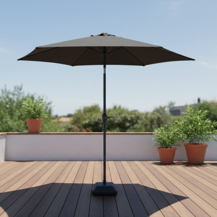 Parasol exterieur rond de 270 cm de couleur anthracite