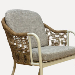 Poltrona de exterior Olivia em aluminio sujo 2